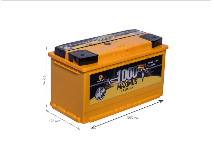 Акумулятор стартерний 6СТ-100 АПЗ Maximus Premium (-/+)